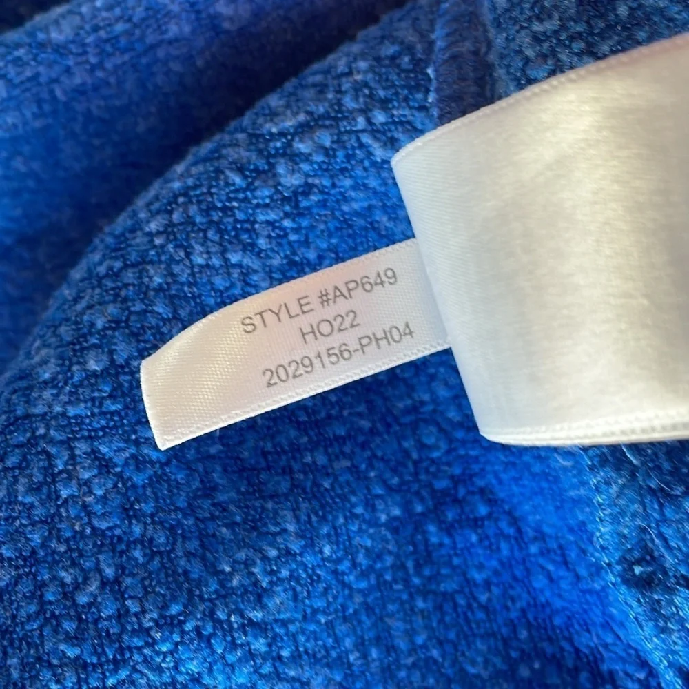 J.Crew Wide Button Collar Fleece Sweatshirt